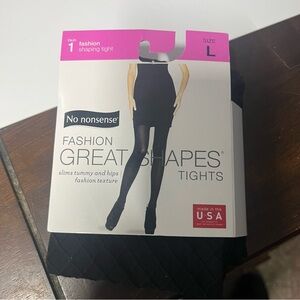 NWT No nonsense Fashion Great Shapes Tights Black Large